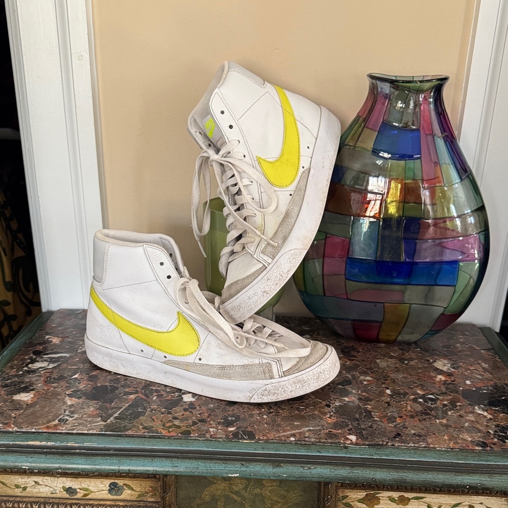 Nike White and Yellow High-Tops